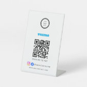 Venmo QRコード決済 | ビジネス ロゴをスキャンして支払う 台座サイン (正面)