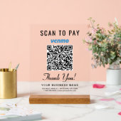 Venmo QRコード スキャンで支払い アクリルサイン (ウェディング)