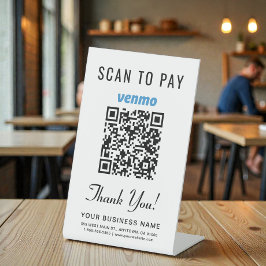 Venmo QRコード スキャンで支払う 台座サイン