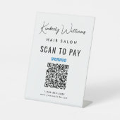 Venmo QRコード ビジネス用スキャン支払い 台座サイン (正面)