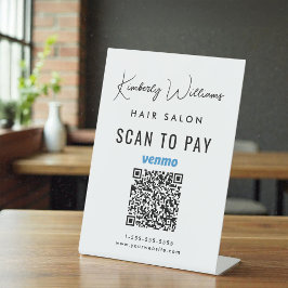 Venmo QRコード ビジネス用スキャン支払い 台座サイン