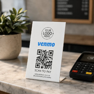 Venmo QRコード ロゴ入り 非接触型決済 台座サイン