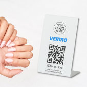 Venmo QR Code Contactless Payment Add Logo  台座サイン