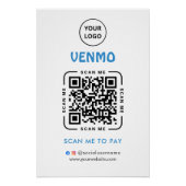 Venmo QR Code Payment | Scan to Pay Business Logo ポスター (正面)