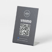 Venmo QR Code Payment | Scan to Pay Business Logo 台座サイン (正面)