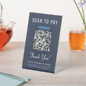 Venmo QR Code Scan to Pay Blue Business 台座サイン (インサイチュ)
