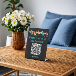 Venmo QR Code Tip Sign | 台座サイン