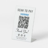 Venmo Scan to Pay QR Code Tabletop 台座サイン (正面)