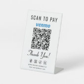 Venmo Scan to Pay QR Code Tabletop 台座サイン (正面)