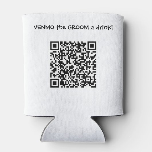 Venmo the GROOM A Drink Custom QR Code   缶クーラー (裏面)