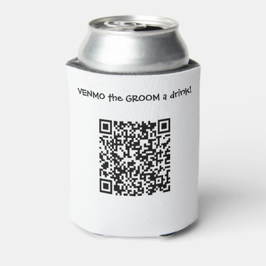 Venmo the GROOM A Drink Custom QR Code   缶クーラー (缶裏面)