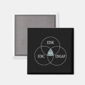 Venn Diagram IdgafミームおもしろいサイエンスサイエンスフィクションIdc Id マグネット (正面/裏面)