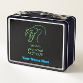 Venom 保護 OUT保 – スネークヘッドと牙 メタルランチボックス (裏面)