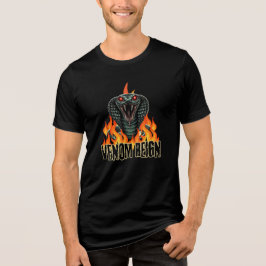 Venom Reign - King Cobra Fire Design トライブレンドＴシャツ