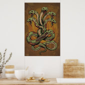 Venomous Multi-Headed Serpent Creature ポスター (キッチン)