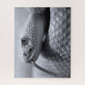 Venomous Rattlesnake in Monochrome, Jigsaw Puzzle ジグソーパズル (縦)