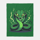 Venomous Snake – Danger and Precision フリースブランケット (正面)