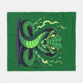 Venomous Snake – Danger and Precision フリースブランケット (正面(横))