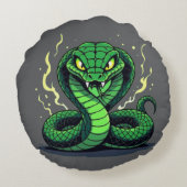 Venomous Snake – Danger and Precision ラウンドクッション (裏面)