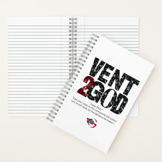 Vent to God Notebook (Black & Red) ノートブック (内側)