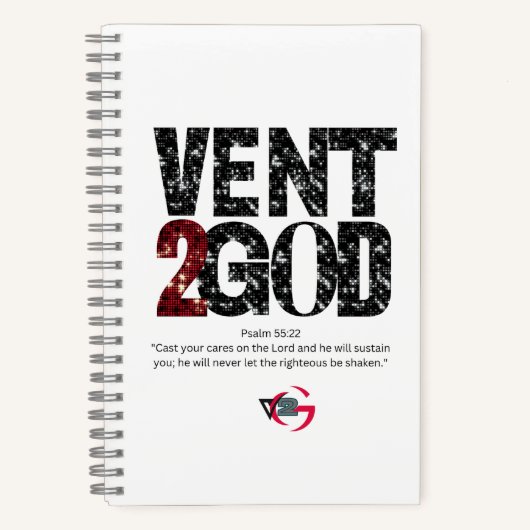 Vent to God Notebook (Black & Red) ノートブック (正面)