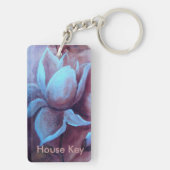 Ventageのflorwerの長方形の倍はキーホルダー味方しました キーホルダー (裏面)