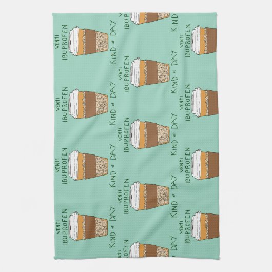 Venti Ibuprofen Kind of Day キッチンタオル (縦)