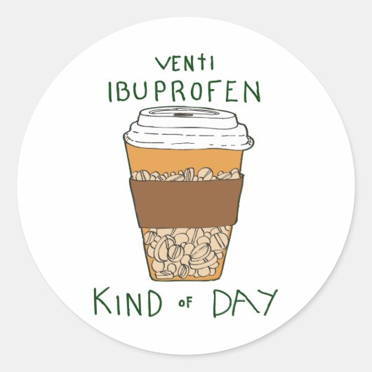 Venti Ibuprofen Kind of Day ラウンドシール (正面)