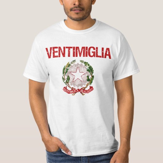 Ventimigliaのイタリア人の姓 Tシャツ (正面)