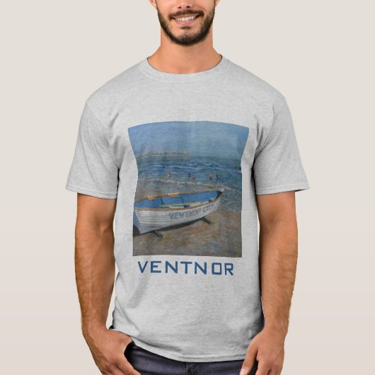 ventnorのボートの絵画、VENTNOR Tシャツ (正面)