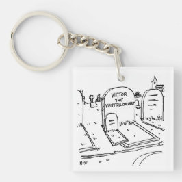 VentriloquismおもしろいでのVentriloquistのジョーク キーホルダー