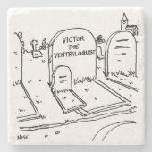 VentriloquismおもしろいでのVentriloquistのジョーク ストーンコースター (正面)