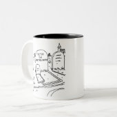 VentriloquismおもしろいでのVentriloquistのジョーク ツートーンマグカップ (正面左)