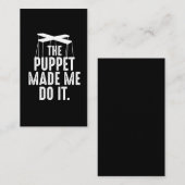 Ventriloquist人形遣い操り人形が私に人形を作った 名刺 (正面/裏面)