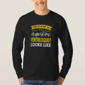 Ventriloquist Job Title Employee Funny Worker Vent Tシャツ (正面)