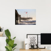 Ventura Pier Waves | El Nino ポスター (ホームオフィス)