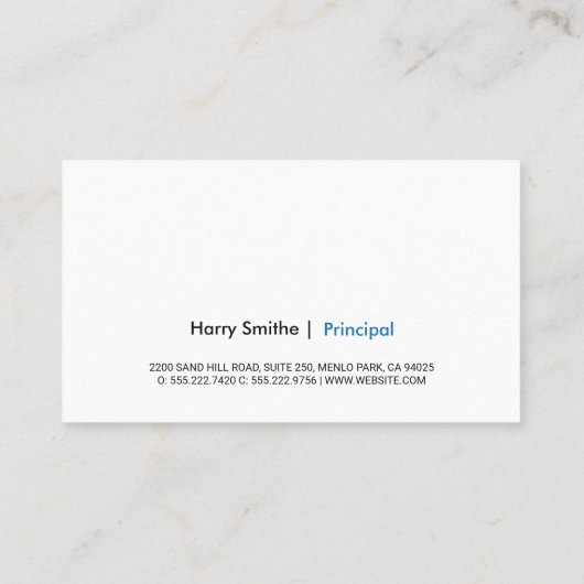 Venture Capitalist | Corporate | Construction 名刺 (裏面)