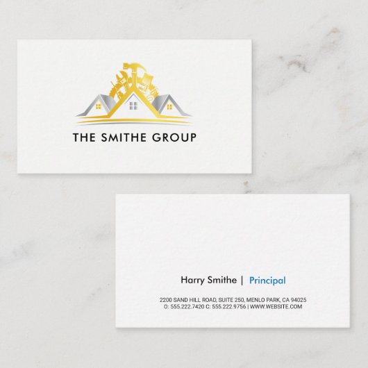 Venture Capitalist | Corporate | Construction 名刺 (正面/裏面)