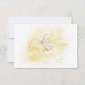 Venue エレガント Fountain doves Summer Wedding RSVP カード (裏面)