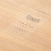 Venue Illustration Old Money Aesthetic, Wedding  アクリル招待状 (レイダウン)