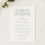 Venue,  Old Money Aesthetic, light blue  招待状