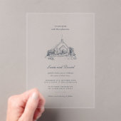 Venue Sketch Church Wedding Acrylic Invitation アクリル招待状 (インサイチュ (ポータブル))
