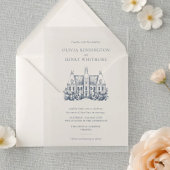 Venue Sketch Minimalist for Wedding アクリル招待状