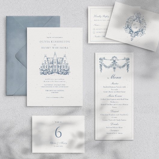 Venue Sketch Minimalist for Wedding アクリル招待状