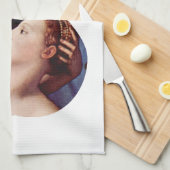 Venus, Cupid, Folly and Time by Bronzino キッチンタオル (四つ折り)