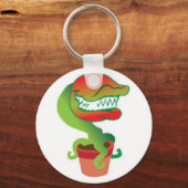 Venus Flytrap Cartoon Keychain キーホルダー (正面)