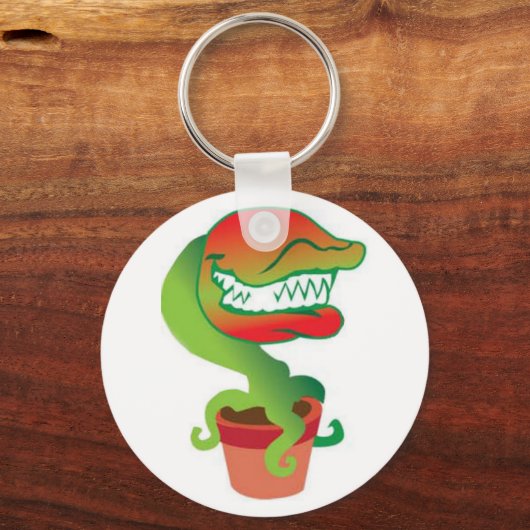 Venus Flytrap Cartoon Keychain キーホルダー (正面)