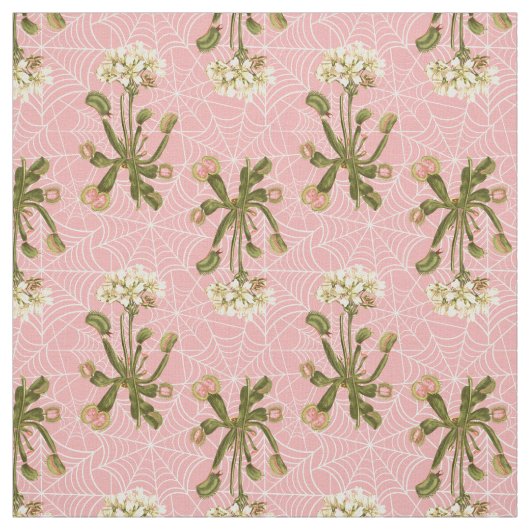 venus flytrap floral spider web ファブリック (見本)