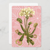 venus flytrap floral spider web 招待状 (正面/裏面)