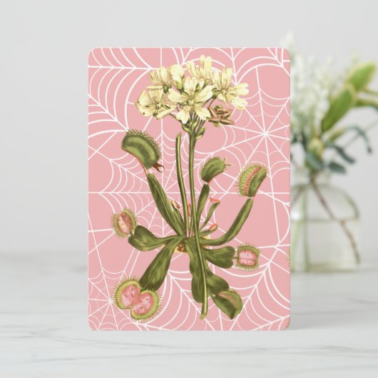 venus flytrap floral spider web 招待状 (スタンド正面)
